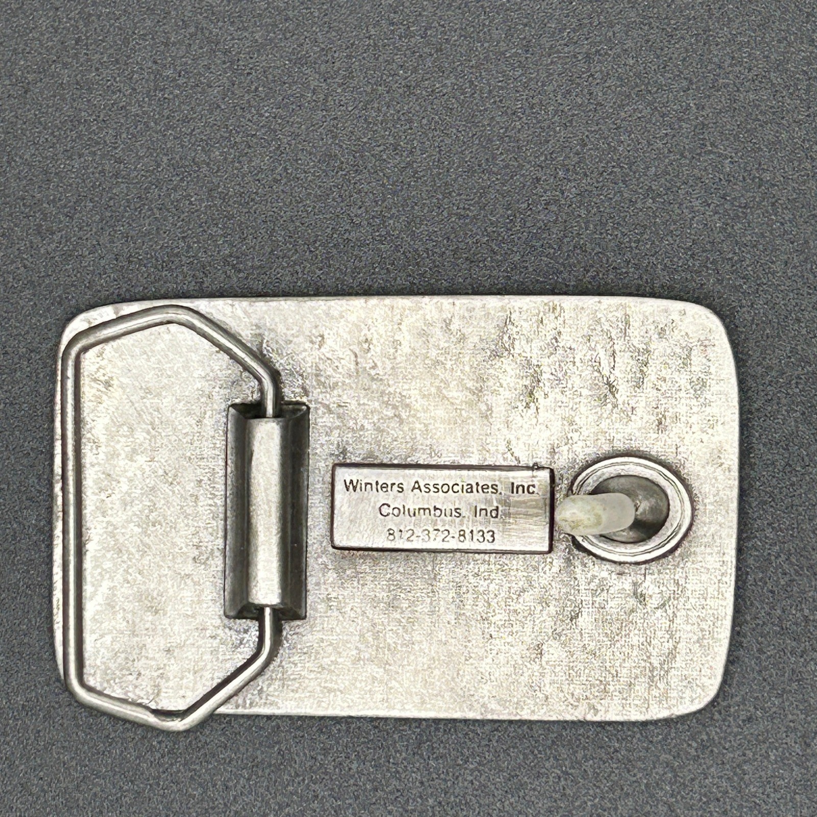 Vintage Cummins Power Belt Buckle Silver Tone Metal 3&Prime; x 2&Prime;