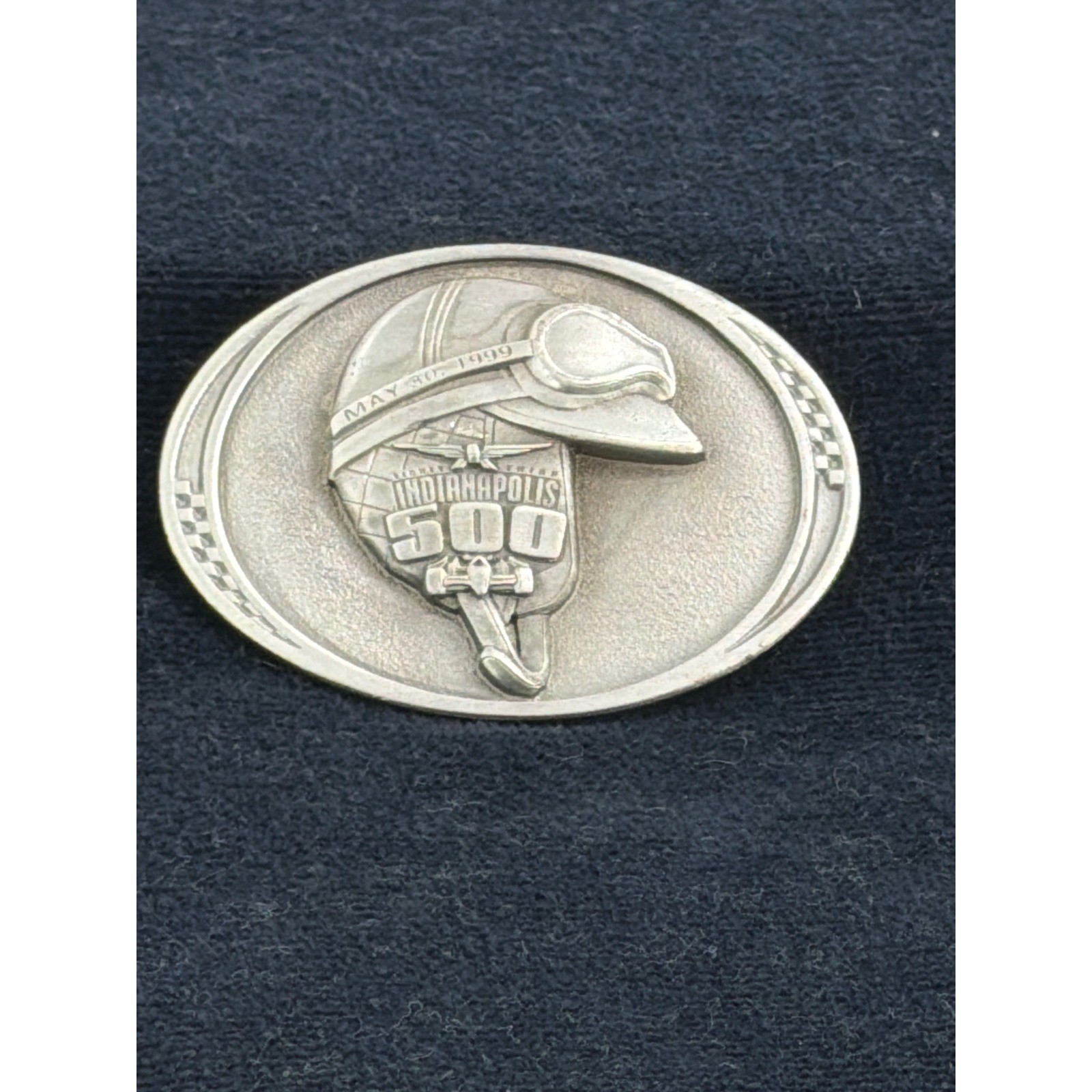 1999 Indy 500 Limited Edition Belt Buckle 226/500 Pewter Vintage Helmet Goggles