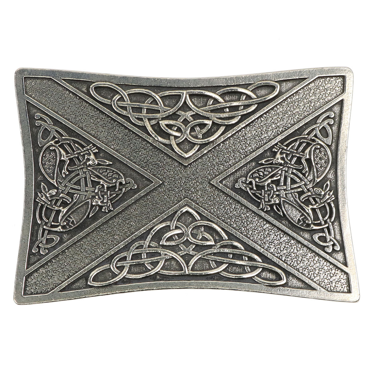 Celtic Saltire Kilt Belt Buckle – Made in Scotland