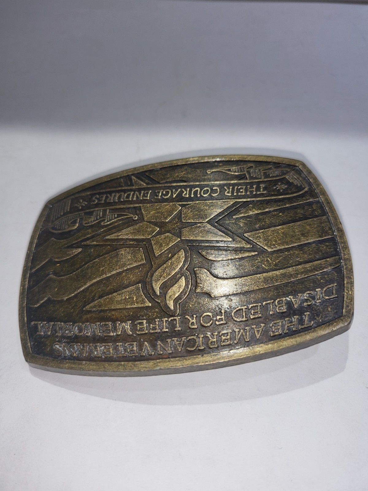 The American Veterans Disabled for Life Memorial Belt Buckle 2007 No. 0369