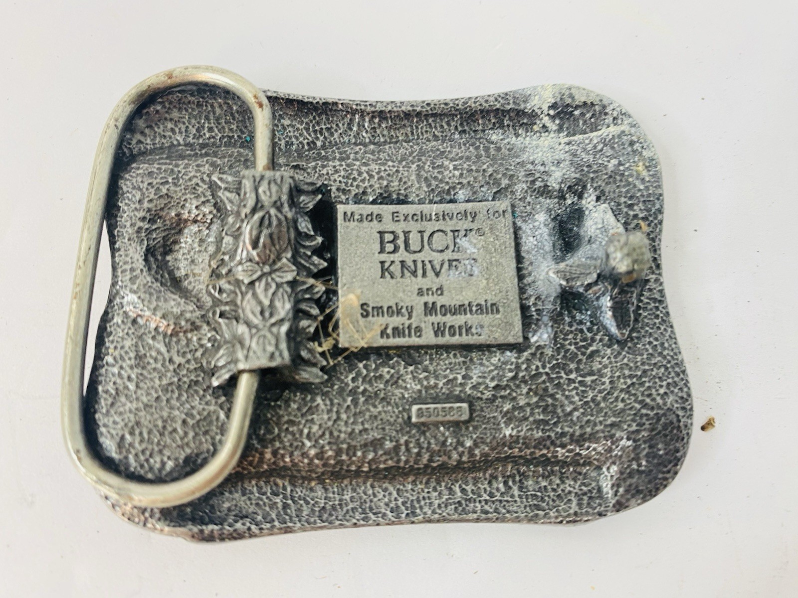 Buck Knives Metal Belt Buckle, Four Generations of Knife Makers