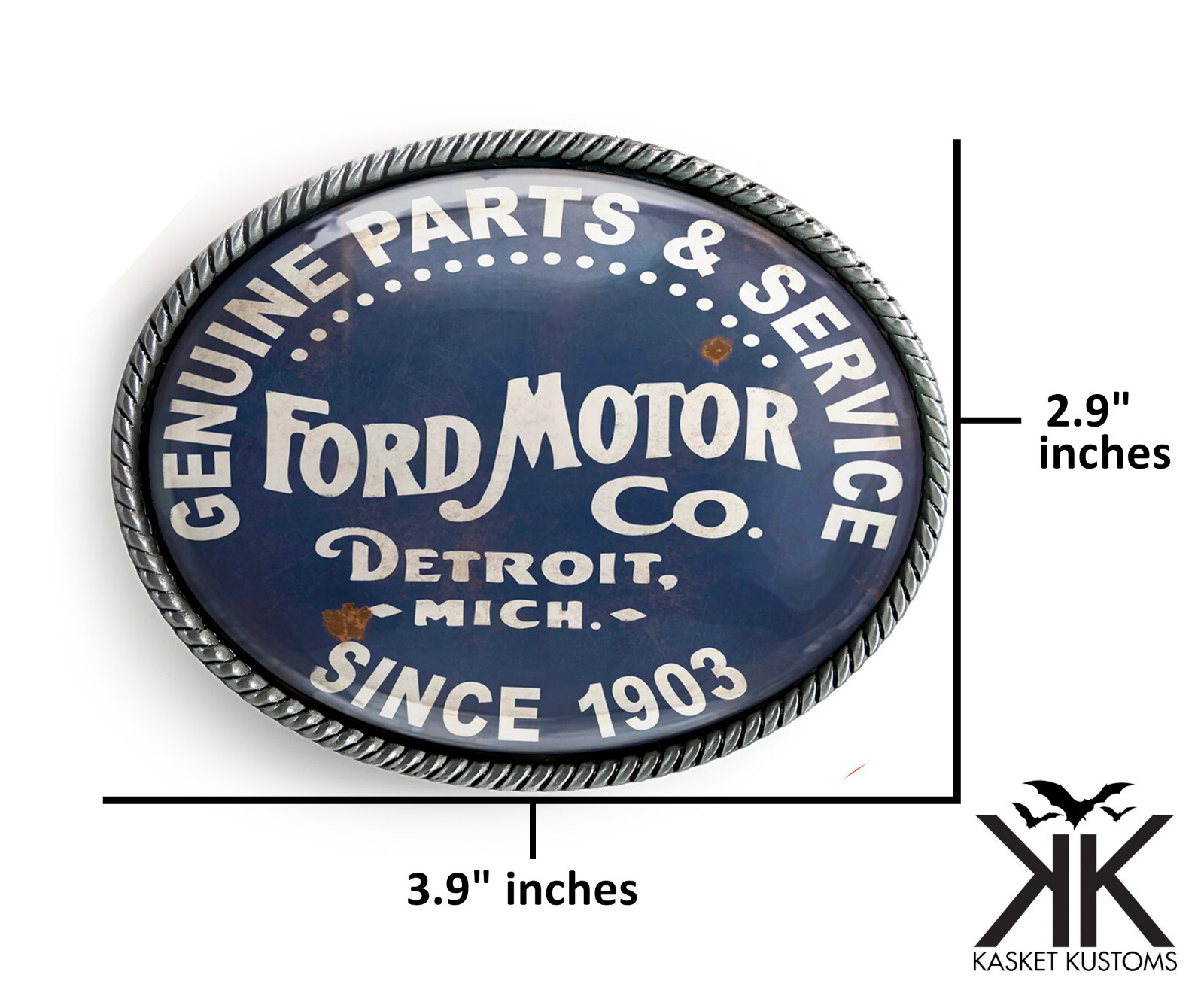 Ford Motor Belt Buckle – Vintage Auto Sign Handmade Mens Gift – 720