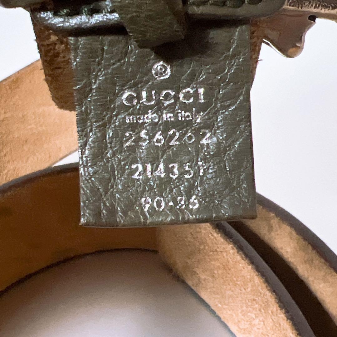 GUCCI Pegasus Buckle Belt Leather Men&rsquo;s fashion Accessories Belt Used From Japan