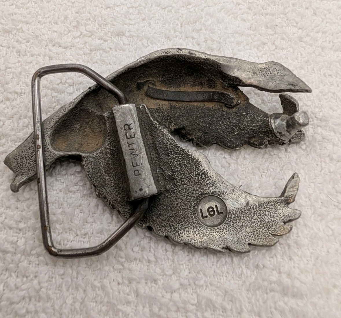 Indiana Metal Craft 1978 Pewter Belt Buckle Goose  Duck  Bird In Flight – LGL
