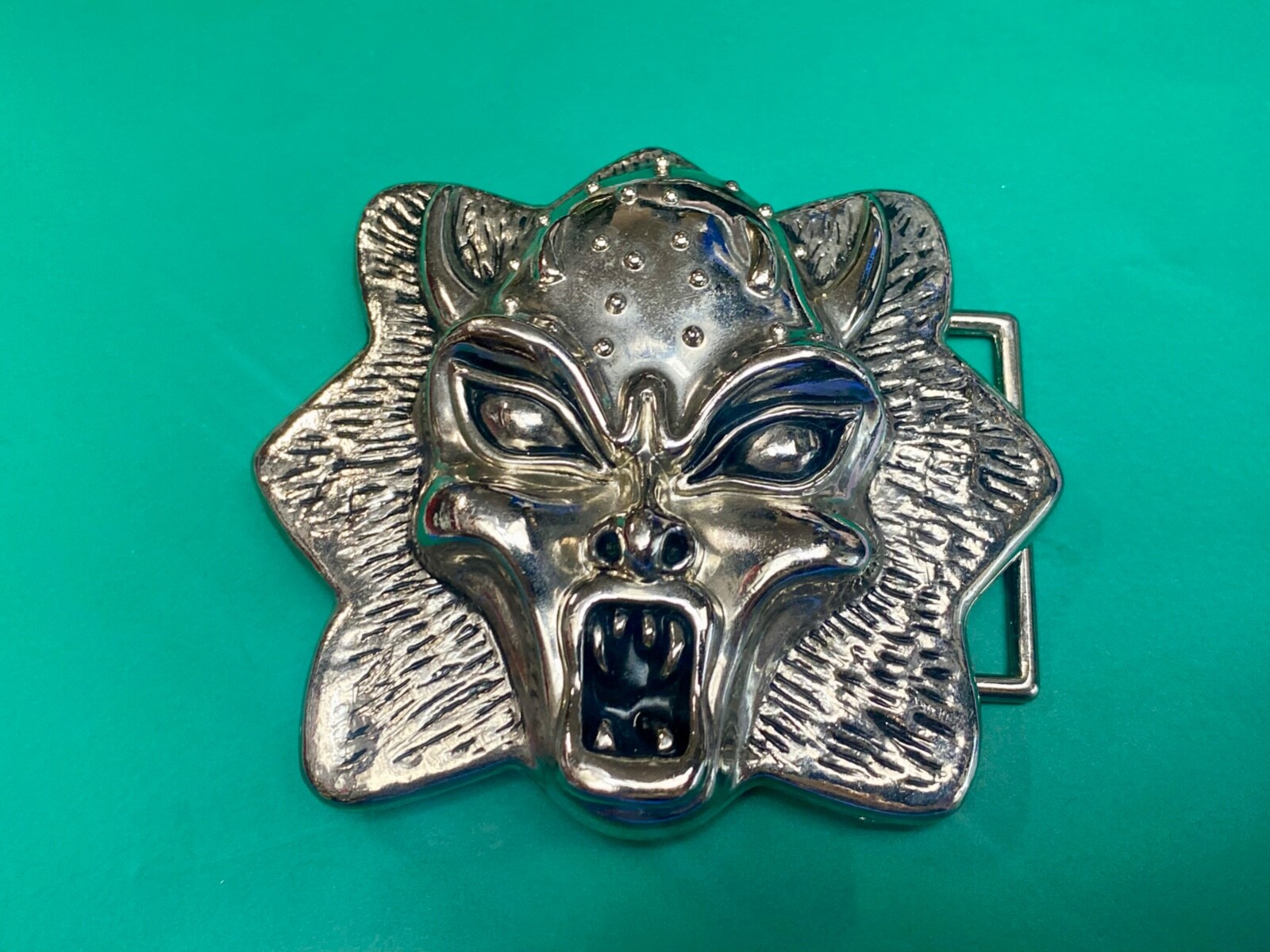 Cutout Silver Color Monster Head A138 Classico Italia Belt Buckle