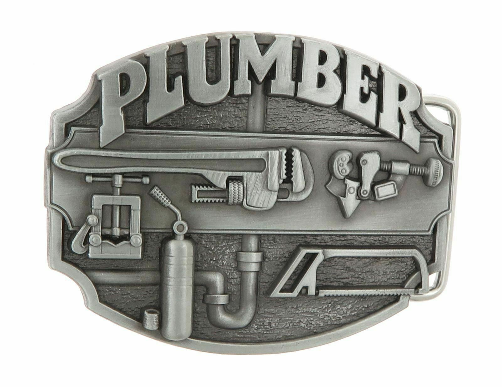 Plumber Tradesman Metal Belt Buckle
