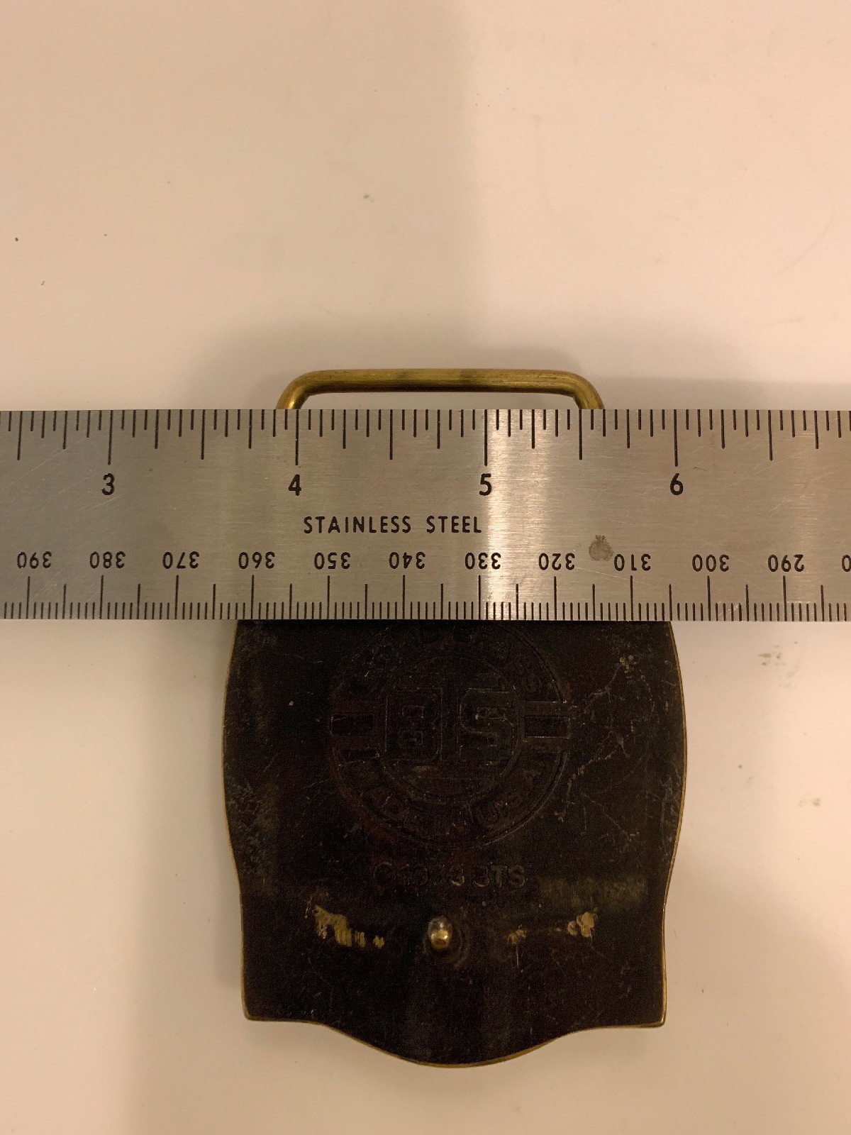 Solid Brass Locomotive Train belt Buckle 1983