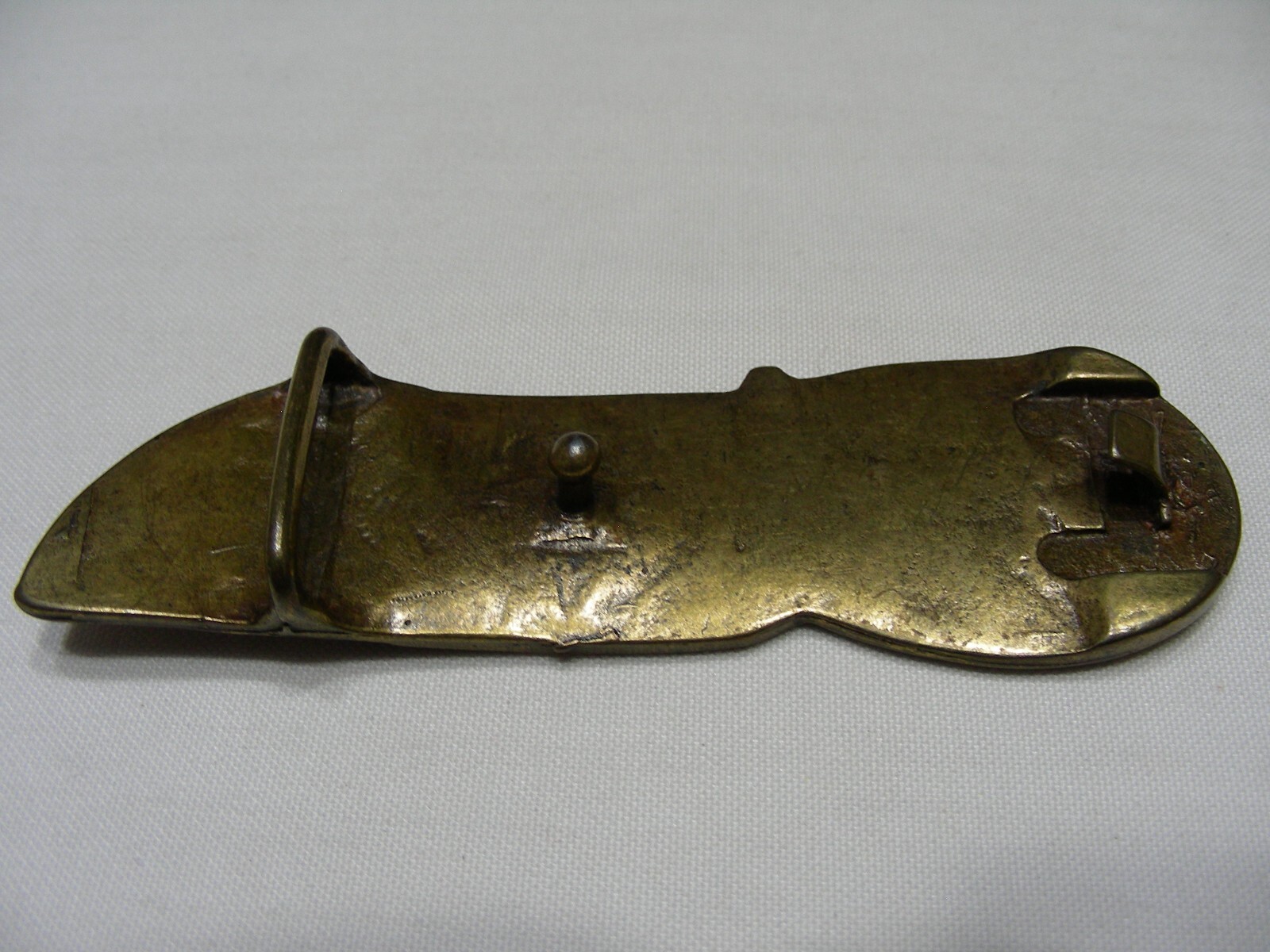 Seagull Themed – Vintage – 2 Piece Brass – 7/8&Prime; x 6 1/2&Prime; Skinny Belt Buckle!