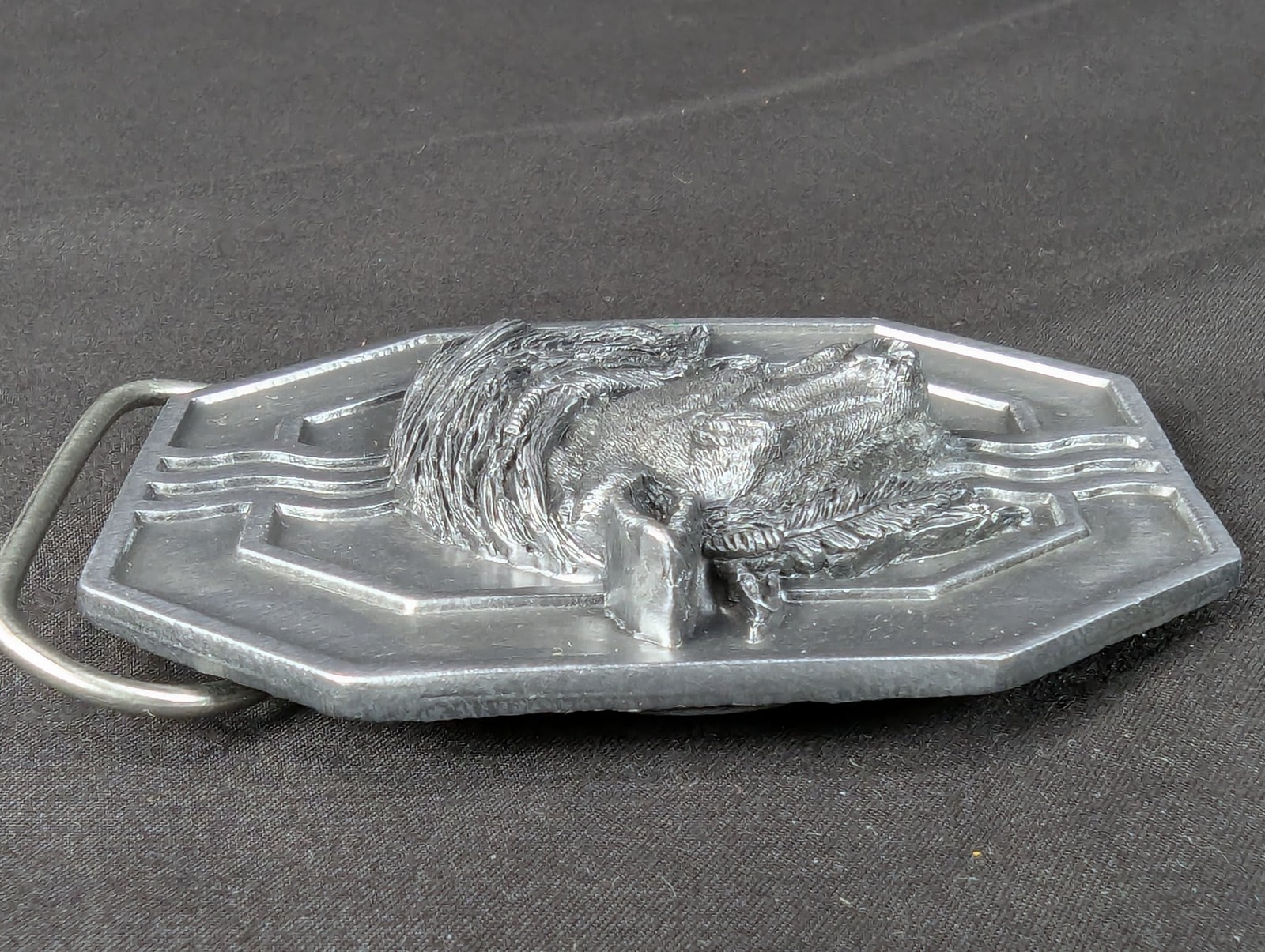 Vintage 1988 Siskiyou Buckle Co Mighty Horse Belt Buckle Solid Pewter Made in…