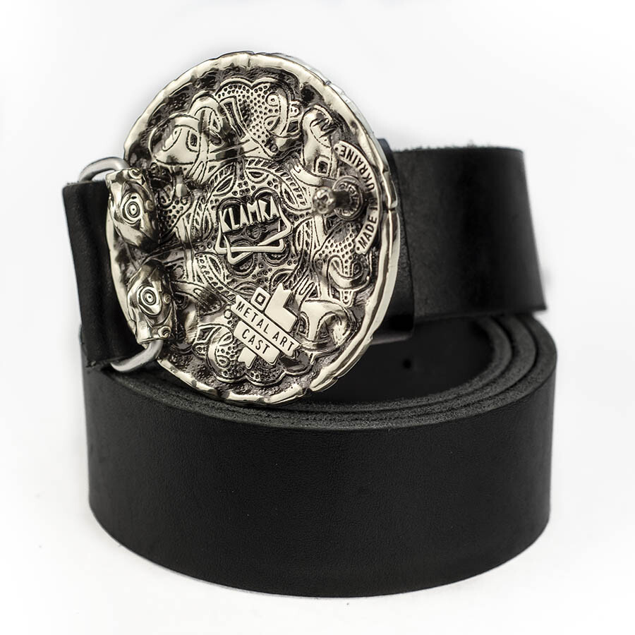German silver belt buckle Vegvisir, Viking compass buckle, Scandinavian buckle
