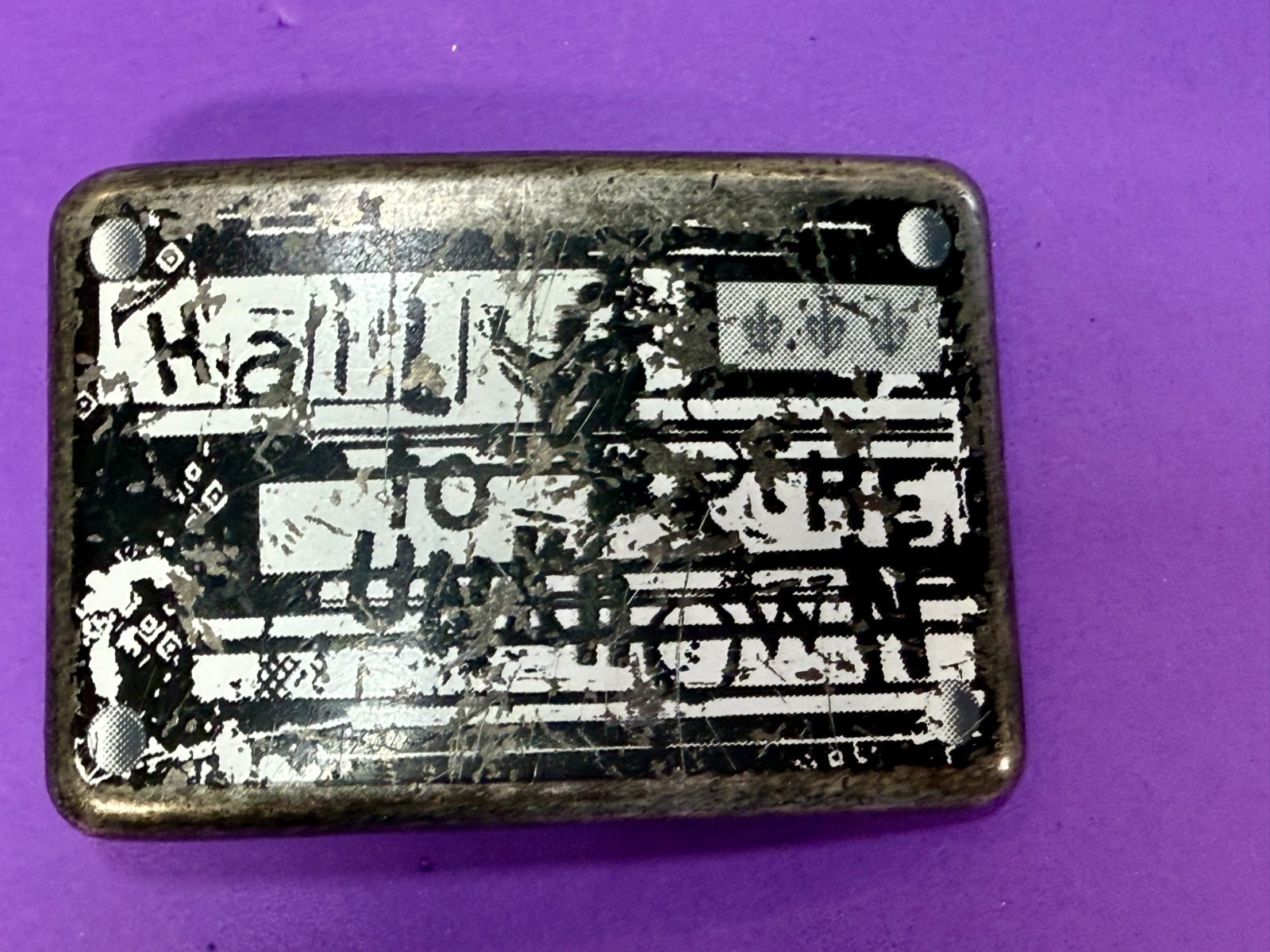 Hail to the Unknown Statement Novelty Vintage Rectangular Belt Buckle