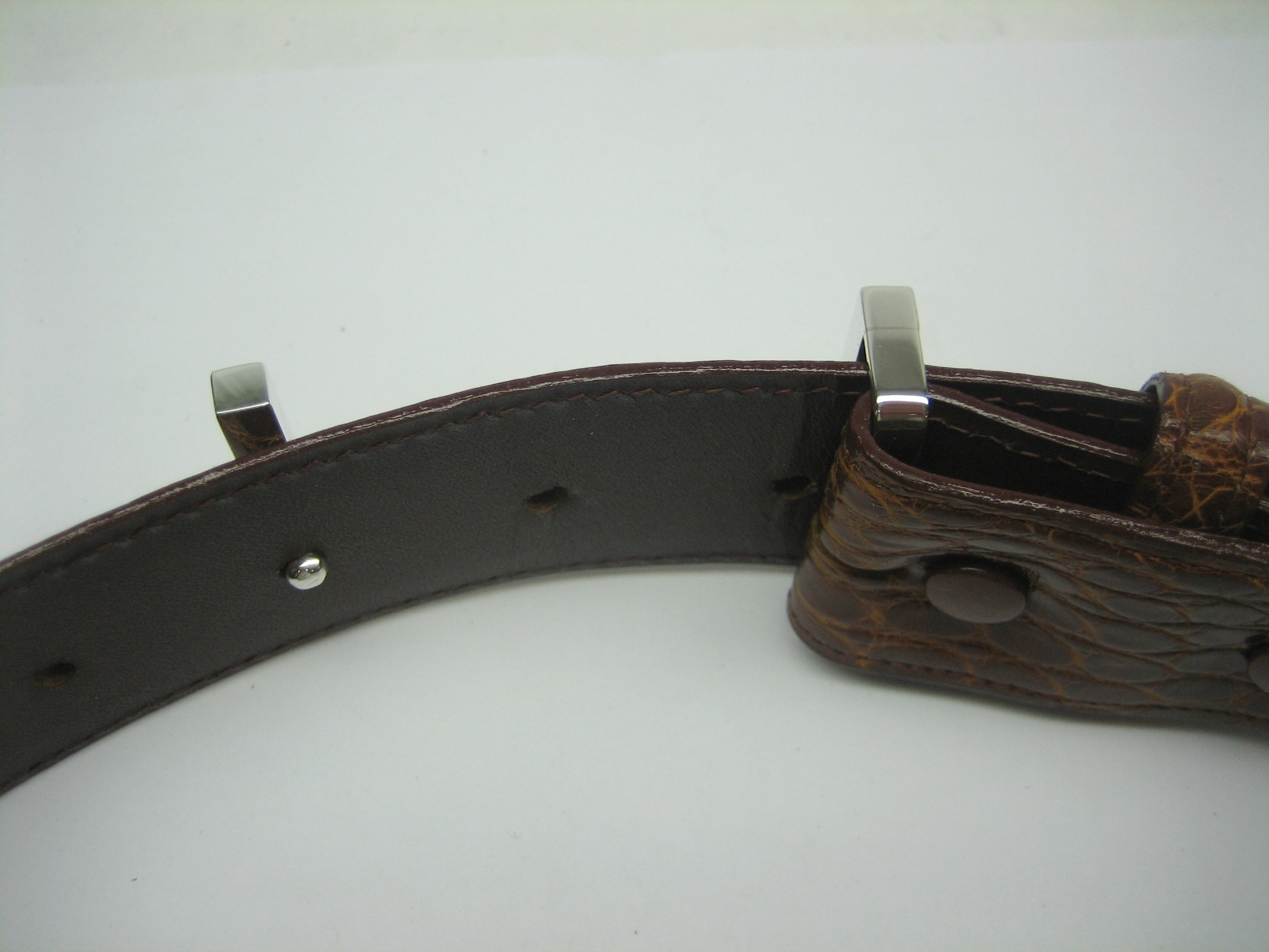 Sterling silver 925 grand icon buckle 40 gr.& Genuine Alligator 1.5  » belt U.S.A
