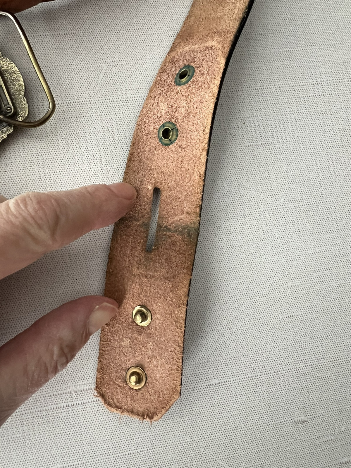 USA commerative 200th anniversary leather belt & buckle, Sz M 34-36, America!