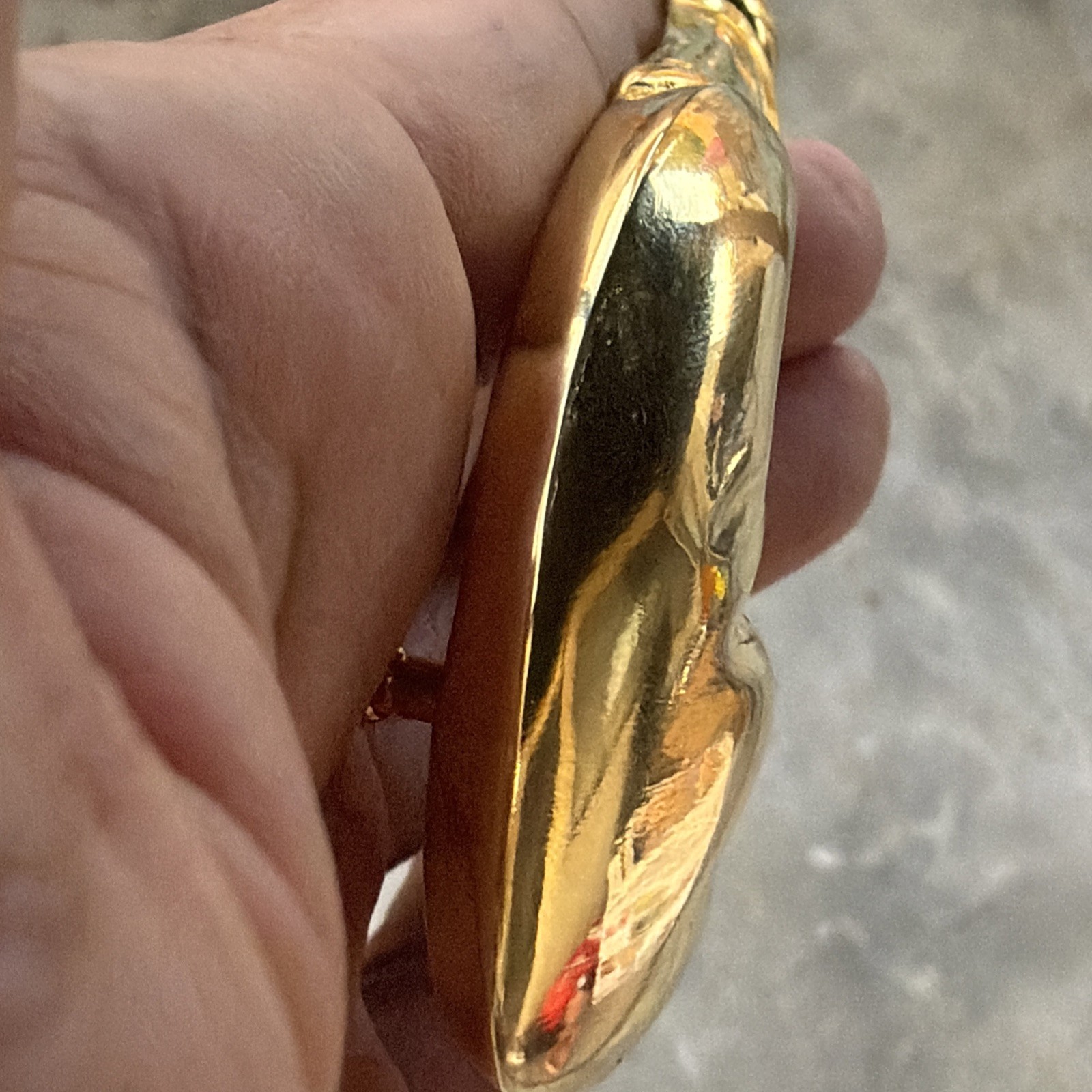 Barry Kieselstein cord sterling 925 gold vermeil moon face buckle