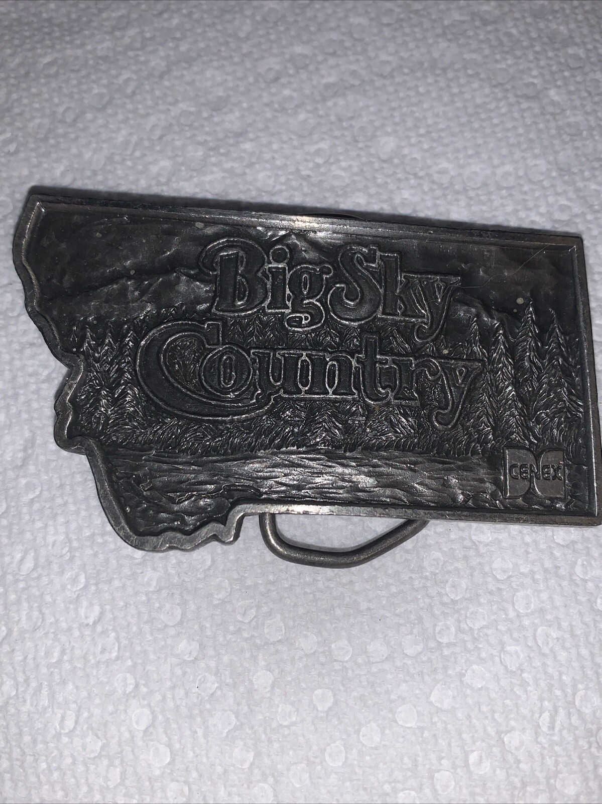 Big Sky Country Cenex 1976 Bergamot Brass Works shaped like Montana Oil Ad