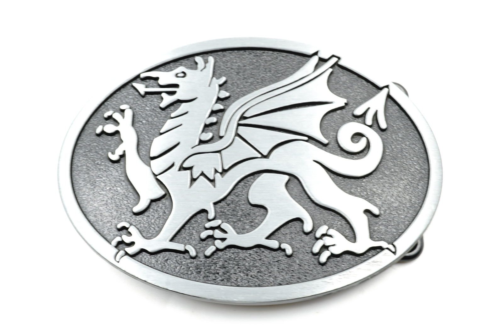 Medieval Dragon Black/Silver Metal Belt Buckle