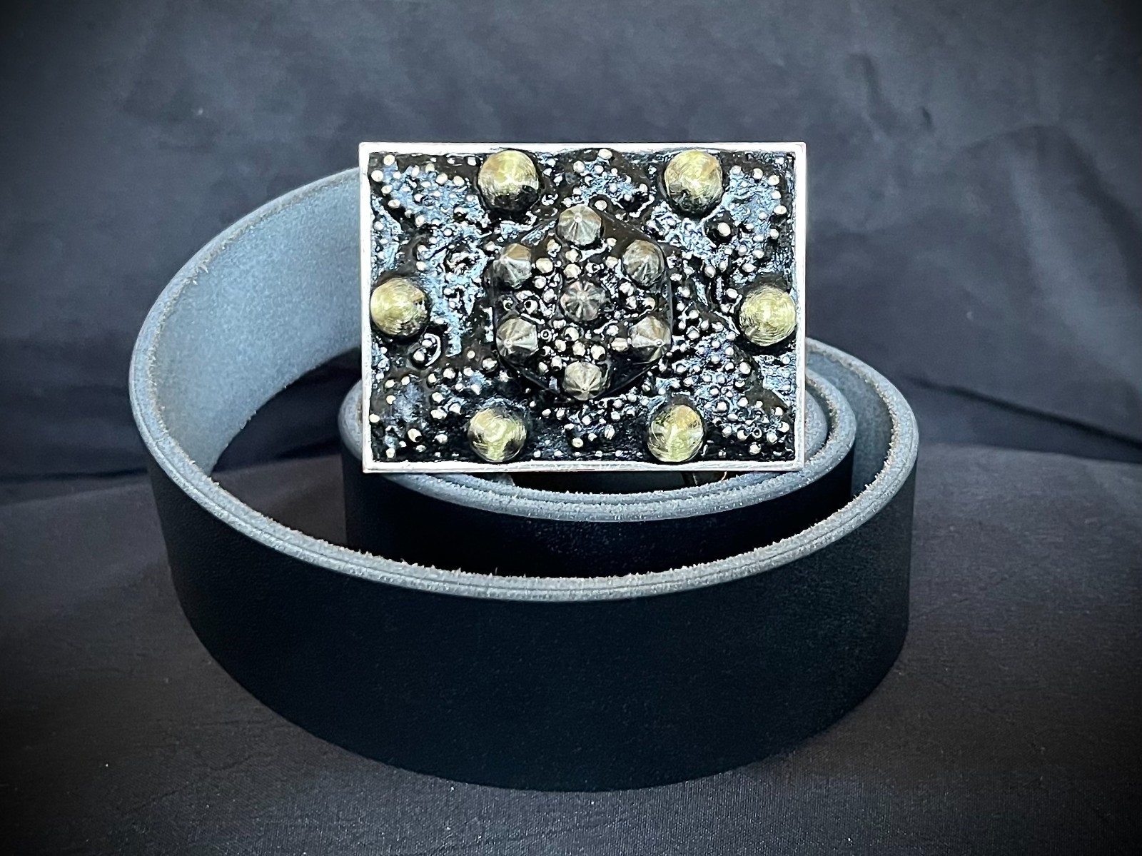 “Heavy Is the Head” New Gothic Industrial Belt Buckle OOAK Darren McNeese