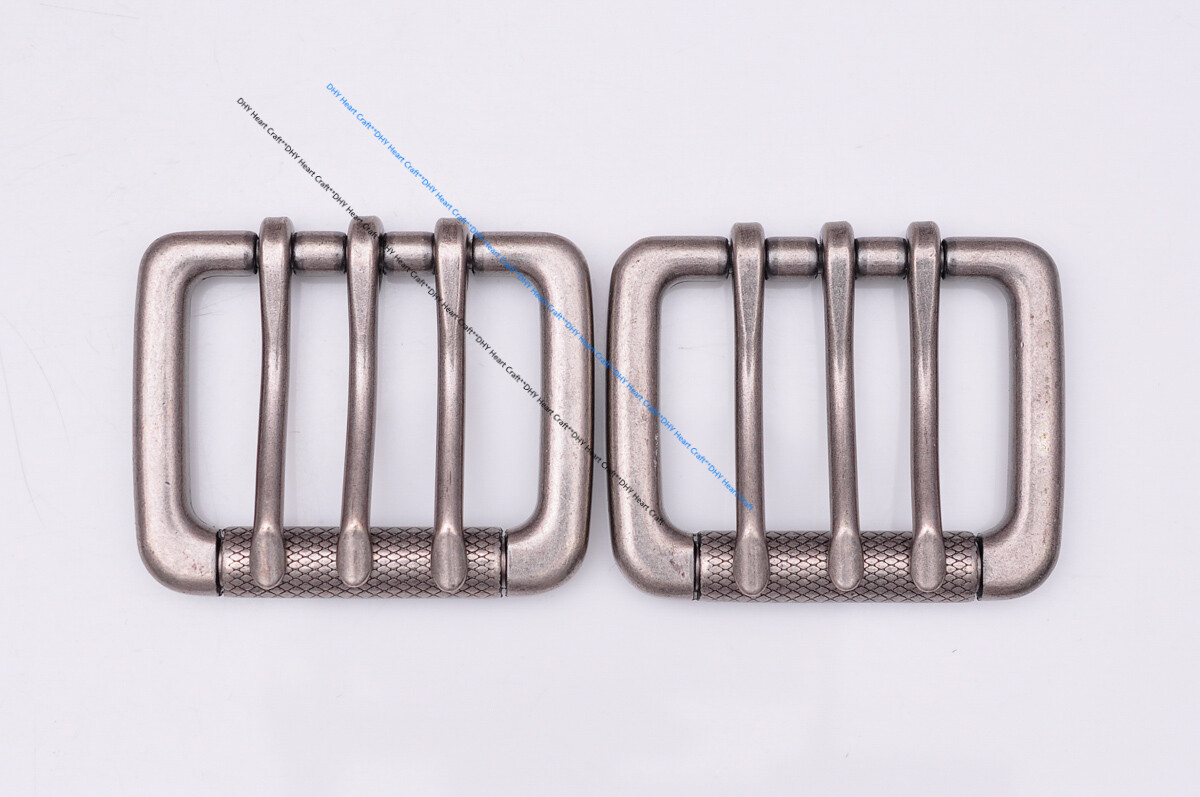 Heavy Sturdy Retro Triple Tongue Pin Prong Men Belt Buckle Fit 45MM Belt Straps