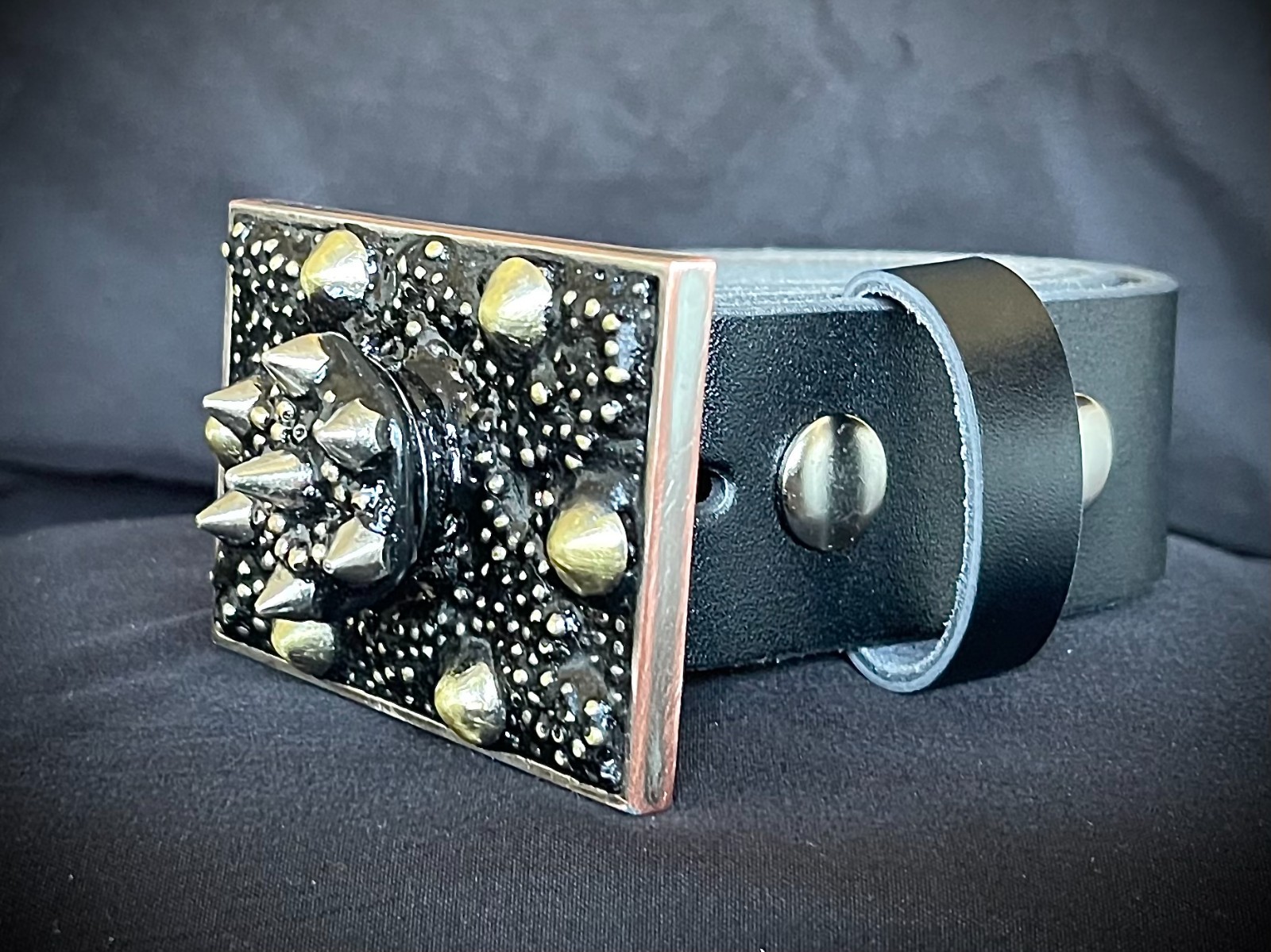 “Heavy Is the Head” New Gothic Industrial Belt Buckle OOAK Darren McNeese
