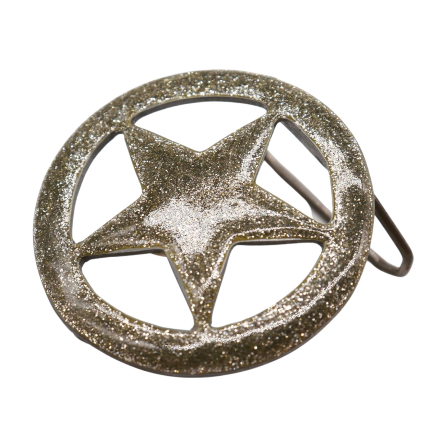 Men Women Belt Buckle Silver Metal Texas Lone Star Glitter Teen Kids Style TX