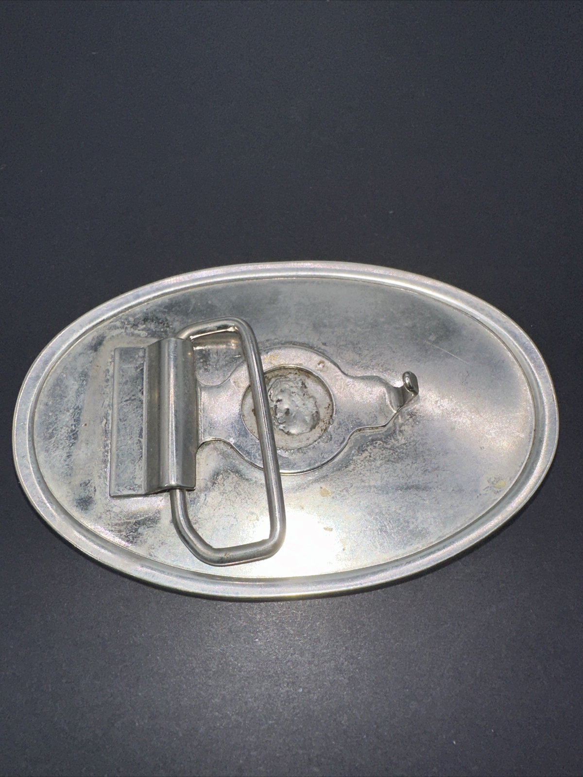 1924 Peace Silver Dollar Cutout Coin & Ornate Belt Buckle
