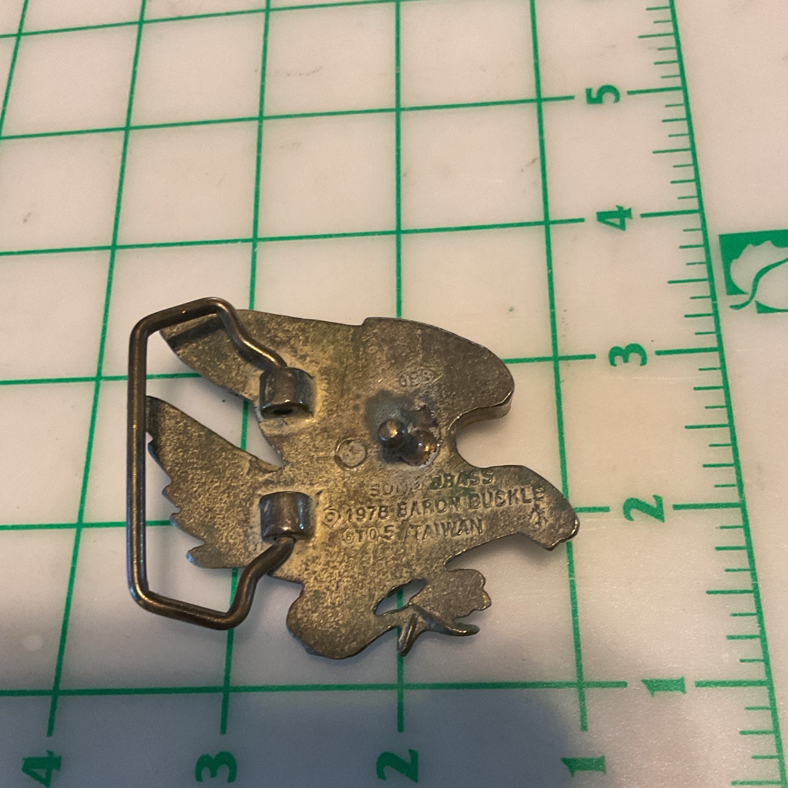 Lot of 4belt buckles brass pewter Star. Brass Eagle and others