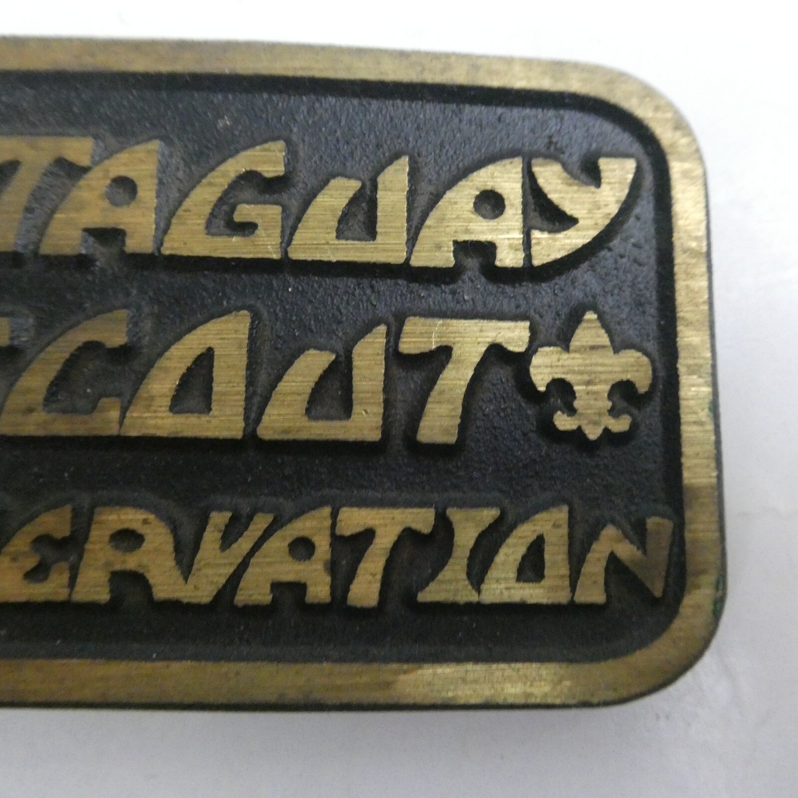 Boy Scouts of America Mataguay Scout Reservation Belt Buckle Solid Brass Vintage