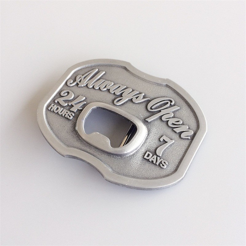 Antique Silver Vintage Style Bottle Opener Belt Buckle also Stock in the US