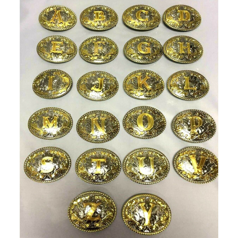 Initial Belt Buckles Alphabet Letter Texas Rodeo Western Cowboy Fashion