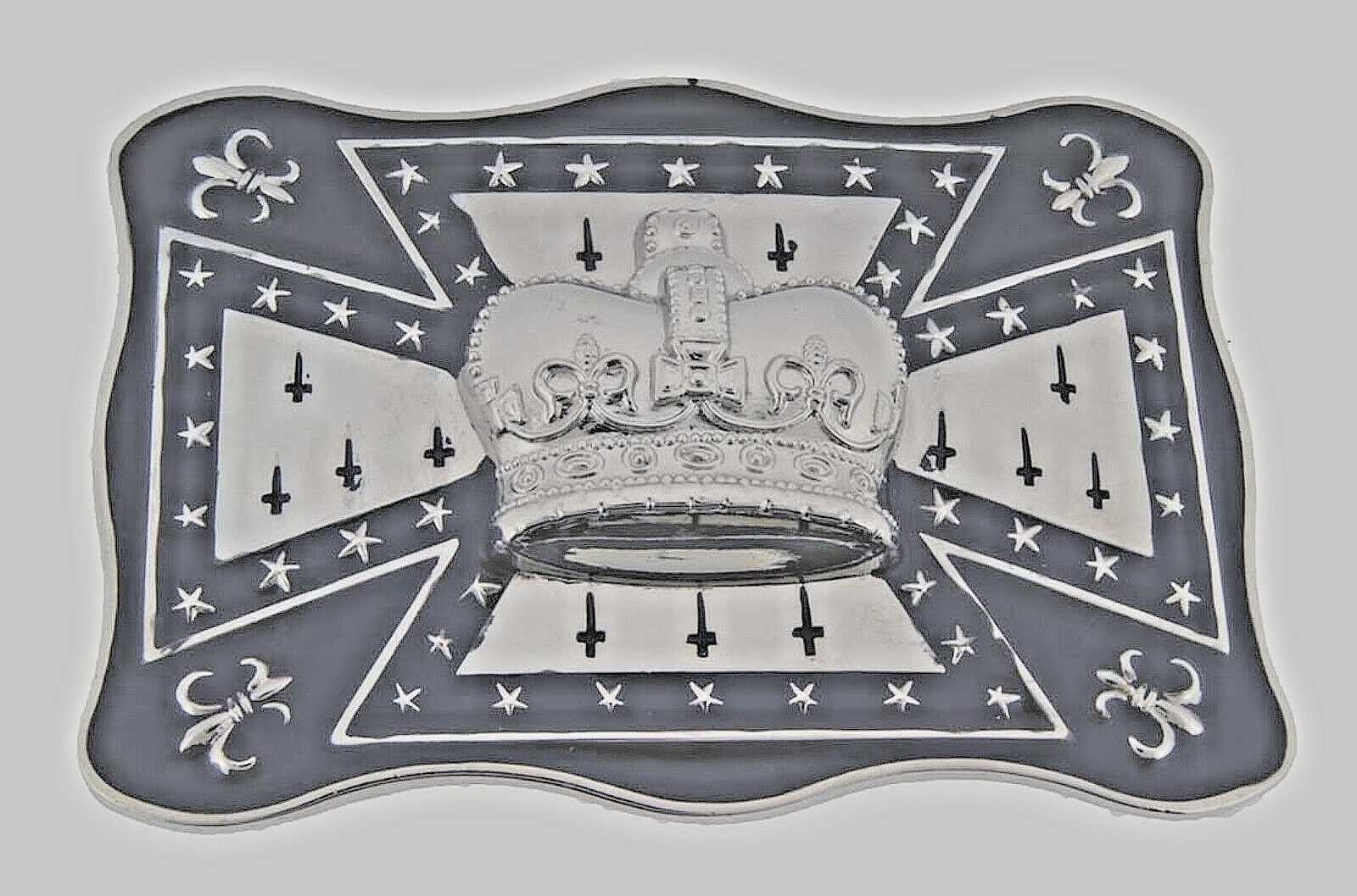 New Men Women Papa Crown Belt Buckle Chopper Fleur de lis 3d Western Cowboy Big