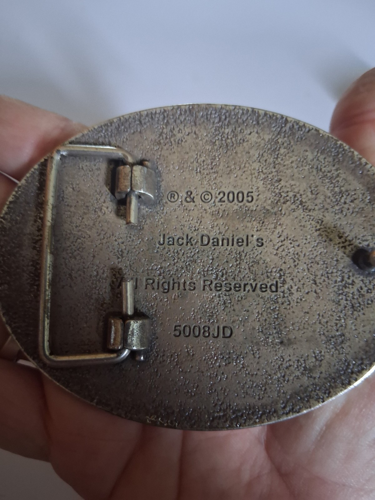 2005 Jack Daniel&rsquo;s Old No.7 Brand Metal Belt Buckle 5008JD 3&Prime;x3.75&Prime;