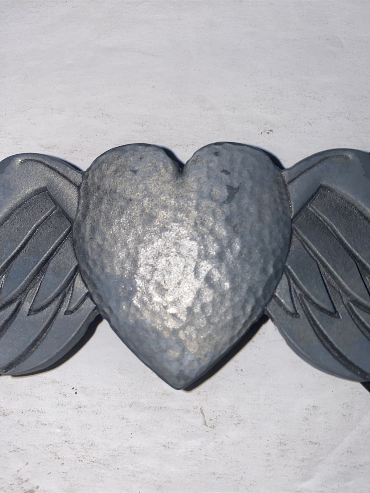 VALENTINES WINGED HEART Belt Buckle Love Wings Rock GREAT AMERICAN Pewter Biker
