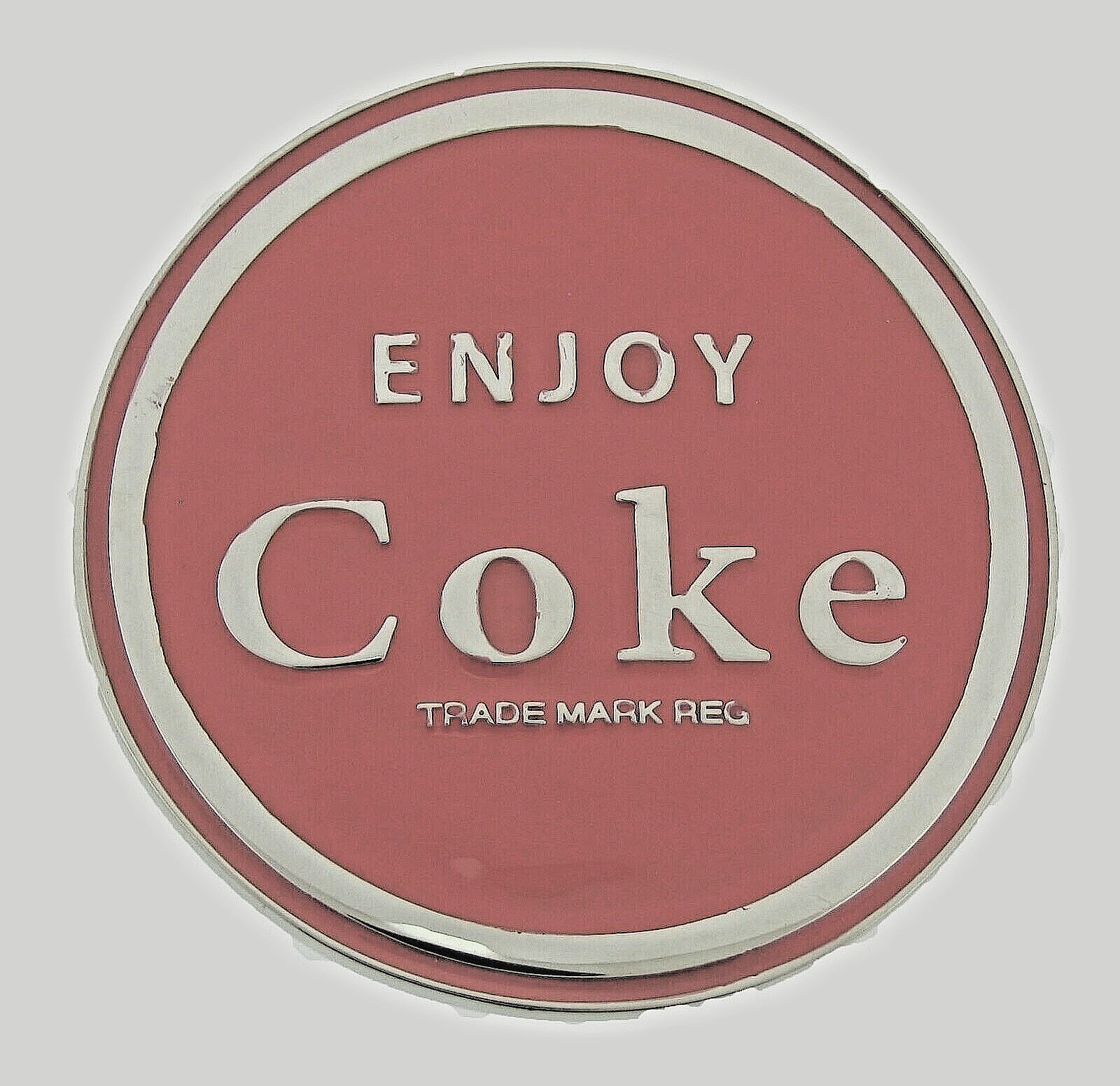 Coke Bottle Belt Buckle COCA-COLA Cap SODA POP Vintage Rare Red Silver Metal