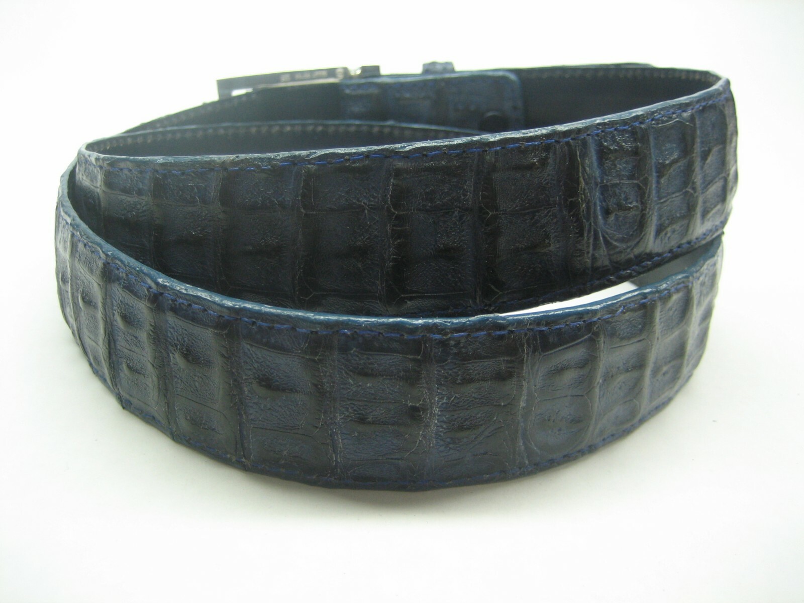GENUINE HORNBACK CROCODILE BELTS 1-3/8&Prime; WIDE, AND SILVER 925 SOLID BUCKLE U.S.A.