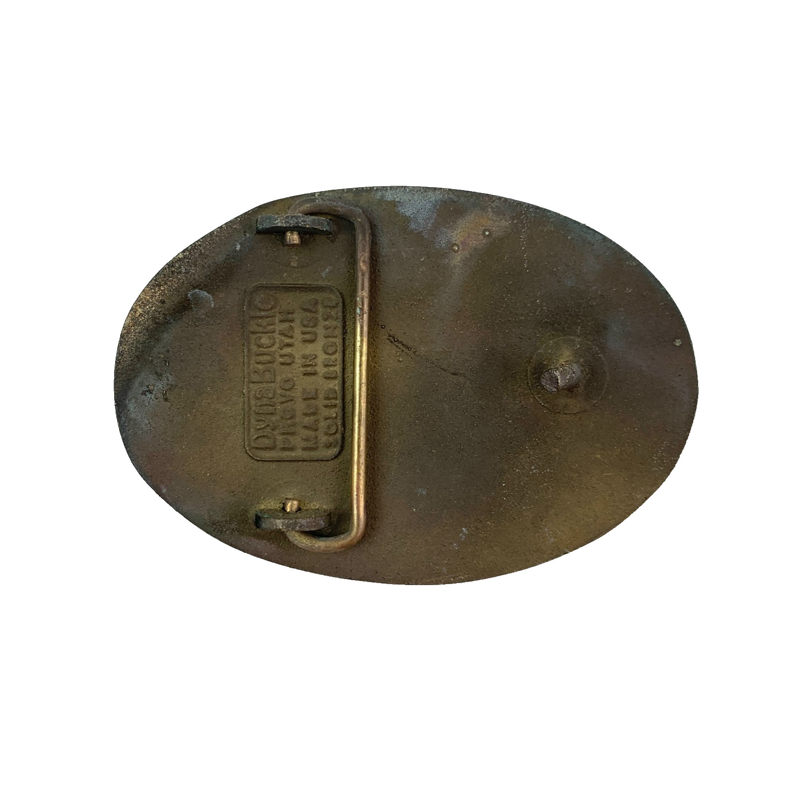 Vintage Bomac Drilling Provo Utah DynaBuckle Bronze Metal Belt Buckle