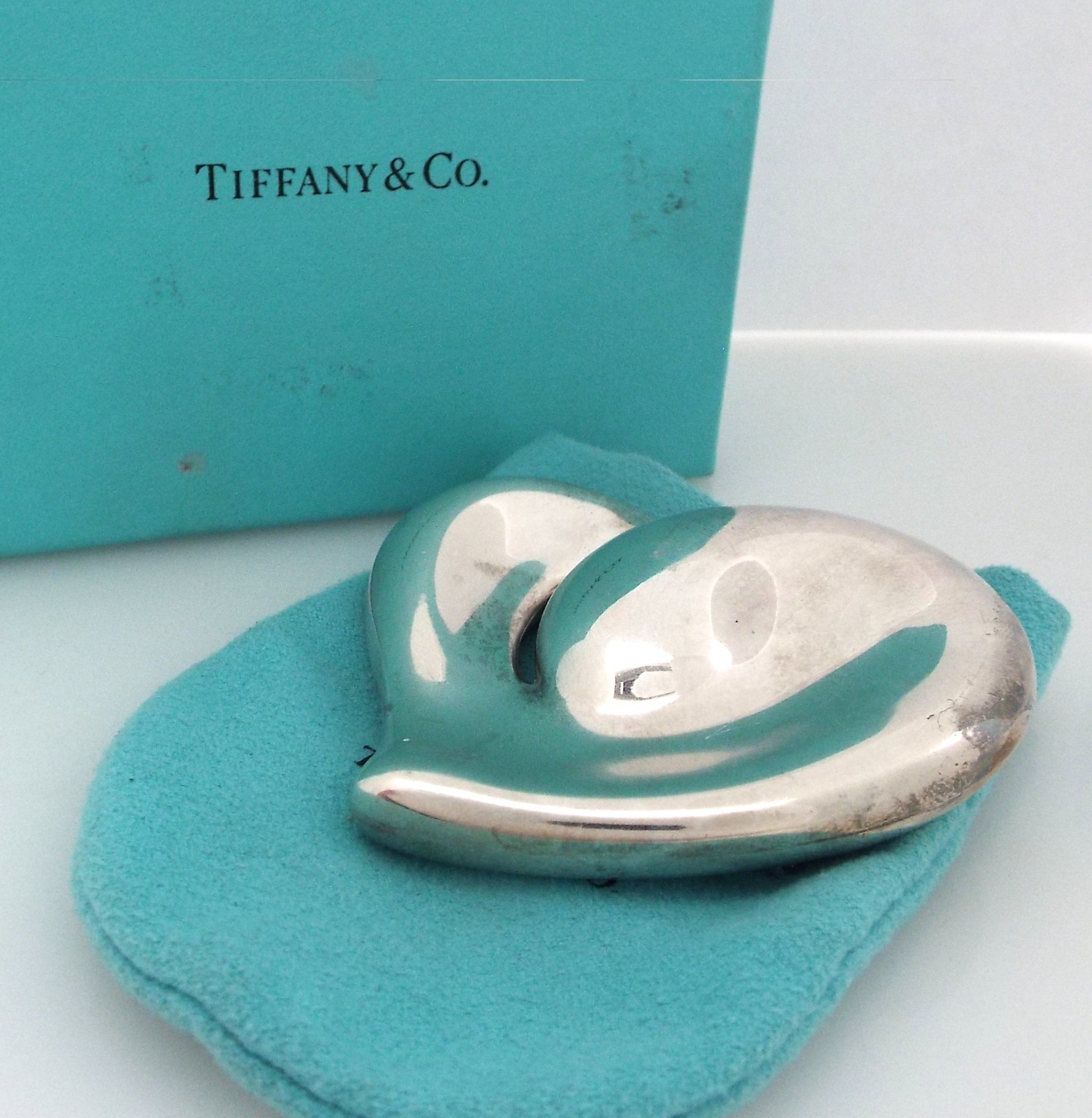 Tiffany & Co – Heart Belt Buckle – Elsa Peretti – Sterling – 2.5&Prime; x 2.5&Prime; ~#0064