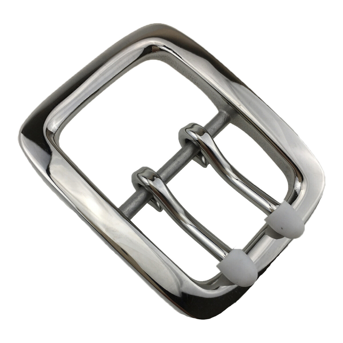 Replacement 1-1/2&Prime; (4cm) Solid Stainless Steel Double Prong Belt Buckle Sliver