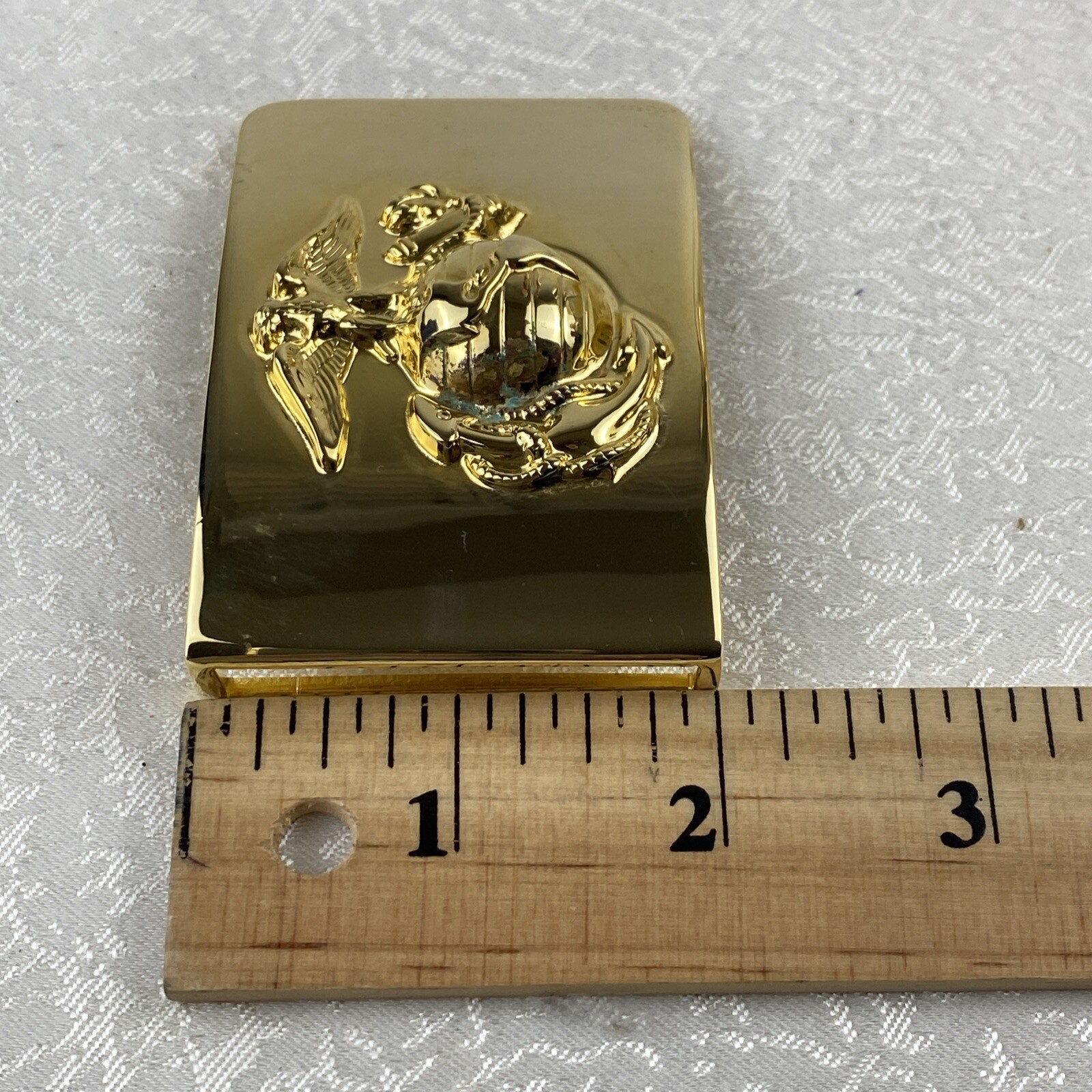 Vintage USMC Solid Brass Belt Buckle – Marine Corps Made In USA-Signed KIGI