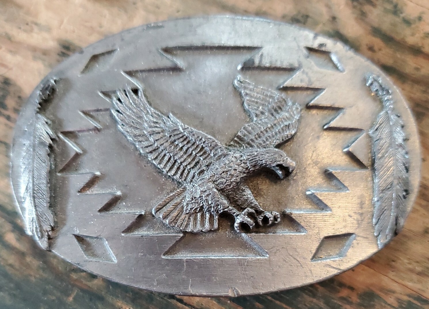 1993 Arroyo Grande Buckle Co Bald Eagle Pewter Belt Buckle AG 87