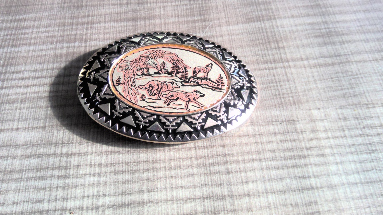 Howling Wolf(s)/Eagle Western Belt Buckle Silver Cowboy/Biker Metal Men L@@K!