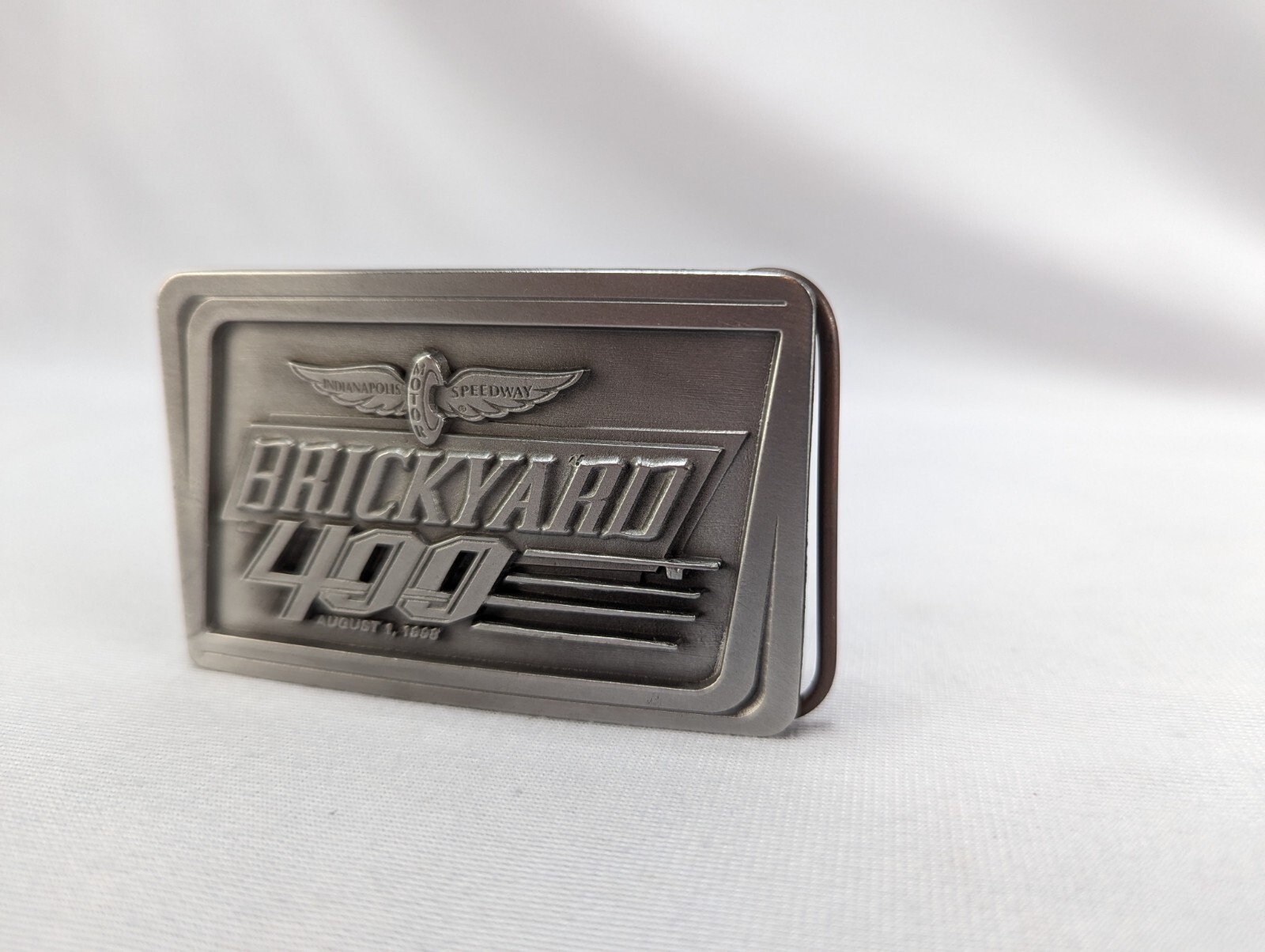 Belt Buckle Brickyard 400 – 1998-New #217 of 400, Siskiyou Buckle, Co, Pewter