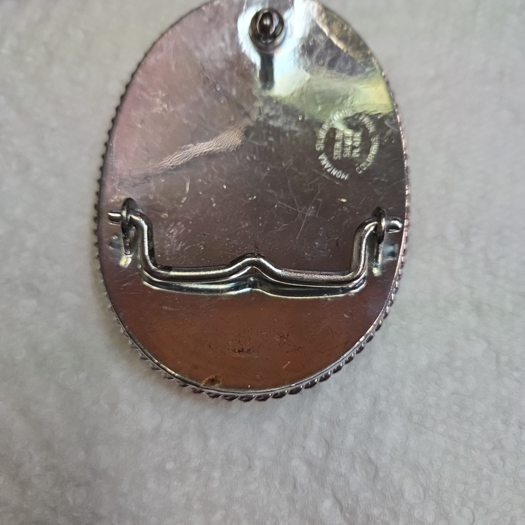 Montana Silversmiths Western Belt Buckle Oval Coin Holder 2640P