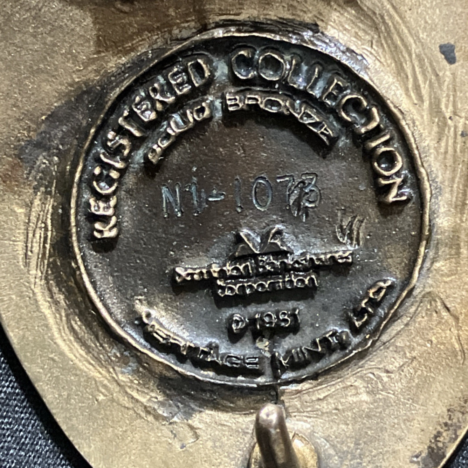 Heritage Mint Ltd Virginia Statehood 1776 Belt Buckle serial number NI1073 brass