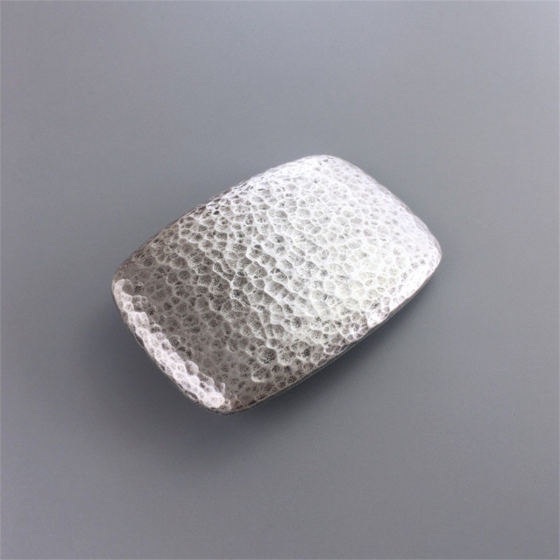 Vintage Silver Plated Hammer Forged Rectangle Belt Buckle also Stock in the US