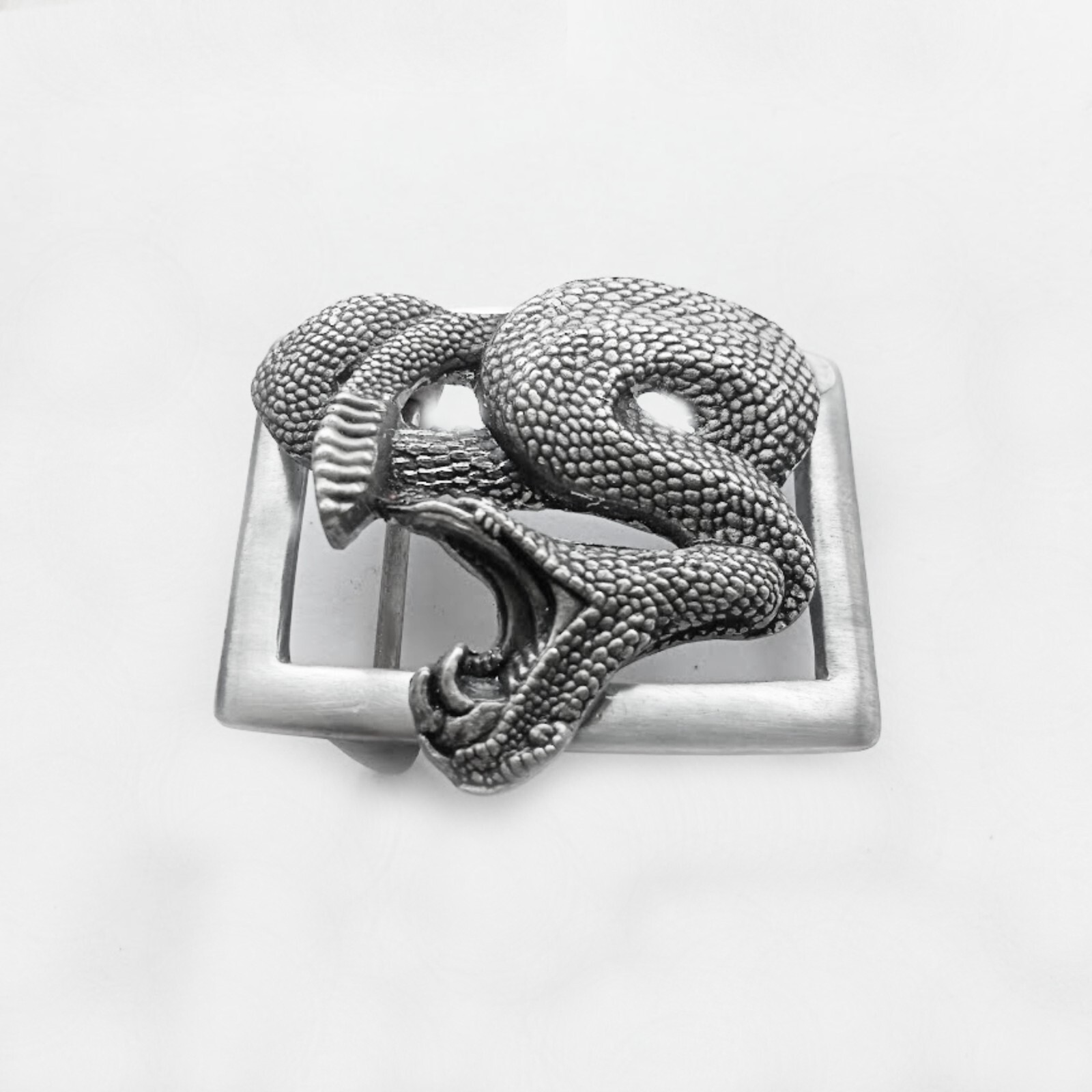Rattle Snake 925 Silver Belt Buckle Animal Jewelry Gift Men Made in USA