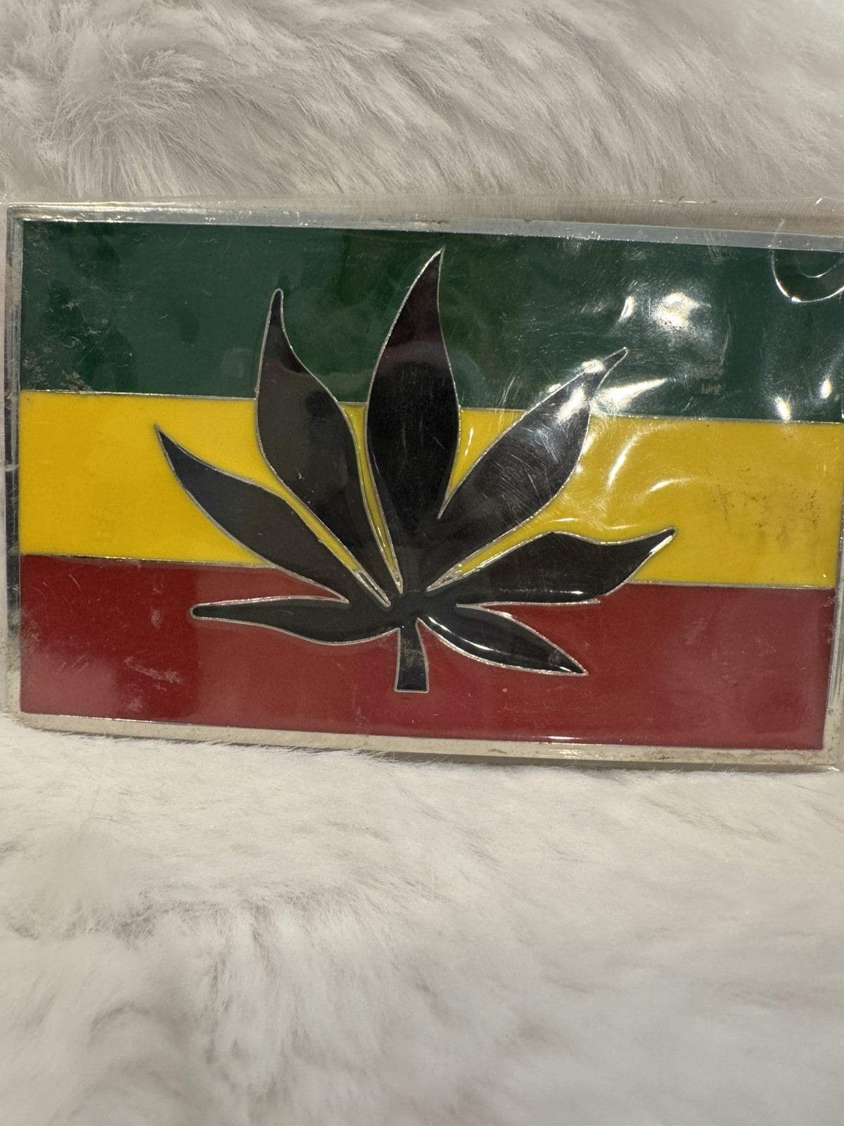 New Belt Buckle Marijuana Leaf Colorful New
