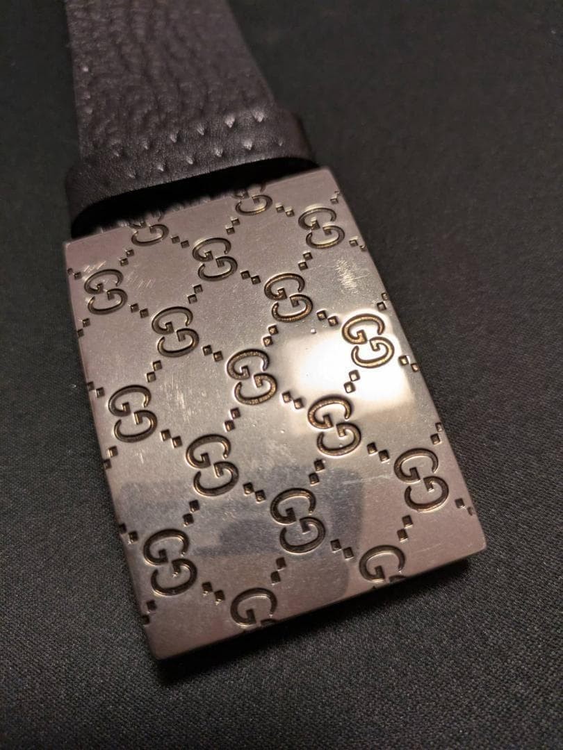 GUCCI Pre-Owned Men&rsquo;S Belt 245906 Gg sima Plate