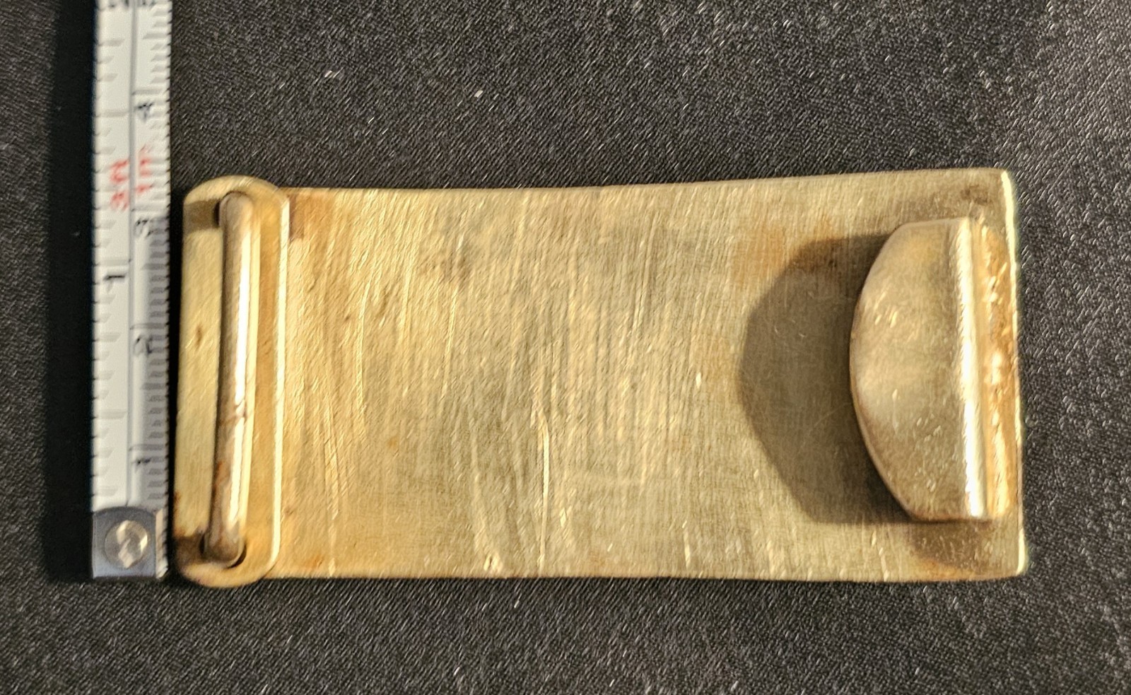 Men&rsquo;s Brass « Bingham » Belt Buckle Engraved Textured Metal Fits 1.5 in Belt