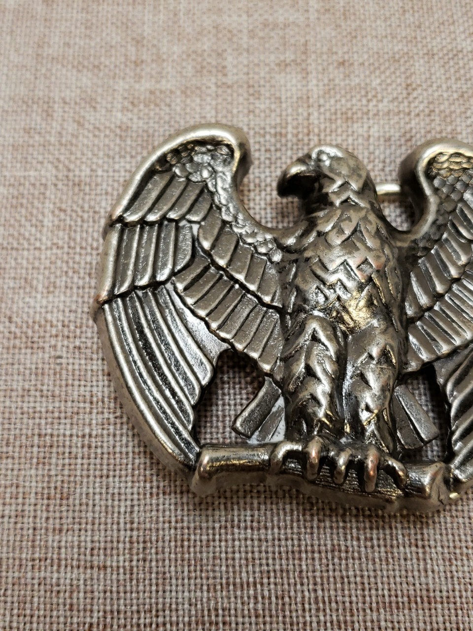 Vintage Avon Pewter Tone Metal Eagle Belt Buckle