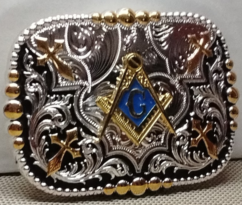 MASONIC Western Cowboy Belt Buckle Hebilla Vaquera MASONICA